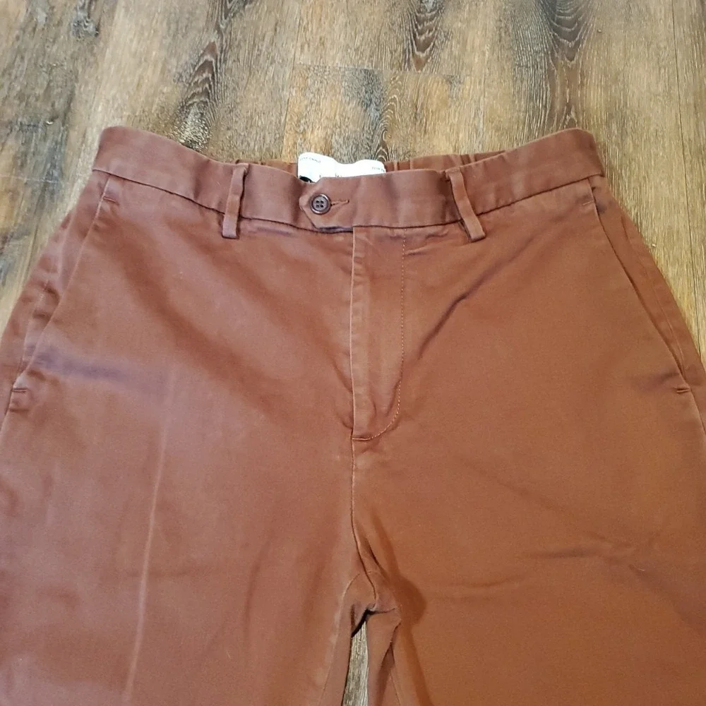 Banana Republic Burnt Sienna Slim Fit Traveler Chino 32 x 32 Stretch